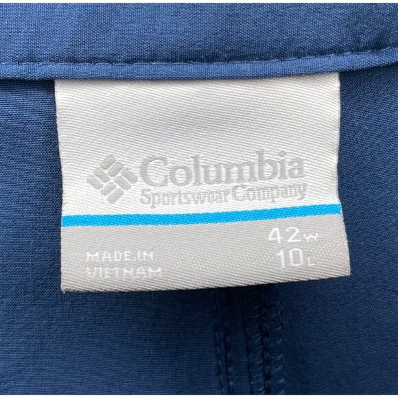 Columbia PFG Flat Front Men’s Size 42 Blue Lightweight Shorts 10" Inseam Pockets - Picture 5 of 5